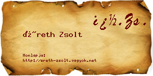 Éreth Zsolt névjegykártya